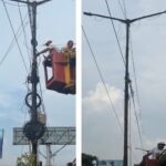नगर निगम ने अभियान चलाकर हटाए स्ट्रीट लाइट पोल पर लगाए गए तार