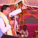 मुख्यमंत्री श्री धामी नगाण गांव में आयोजित श्रीमद्भागवत कथा में हुए सम्मिलित