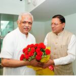 मुख्यमंत्री ने भारतीय जनता पार्टी के राष्ट्रीय महासचिव (संगठन)  श्री बीएल संतोष  का उत्तराखंड आगमन पर जौलीग्रांट एयरपोर्ट पर स्वागत एवं अभिनंदन किया